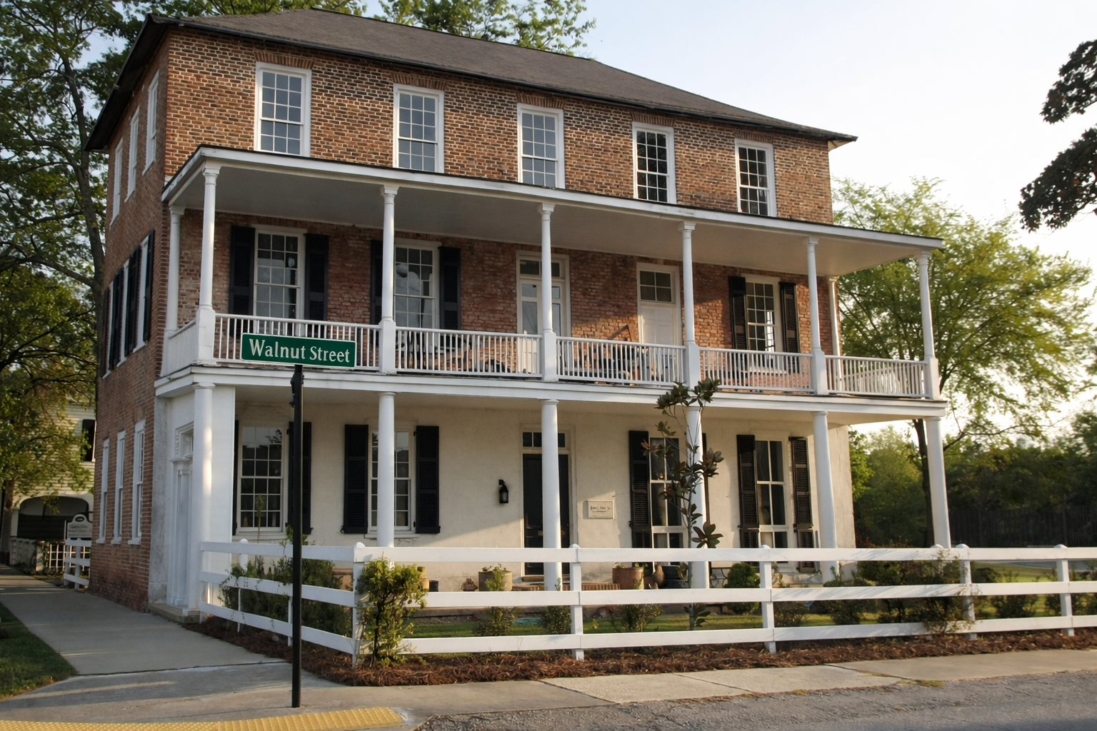 Historic red brick house on Walnut Street in Camden South Carolina